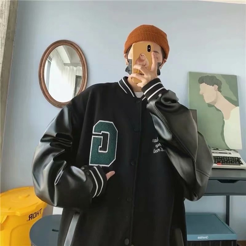 Hiphop jakna, slobodan kroj, zip zatvarač, bez ovratnika, poliester