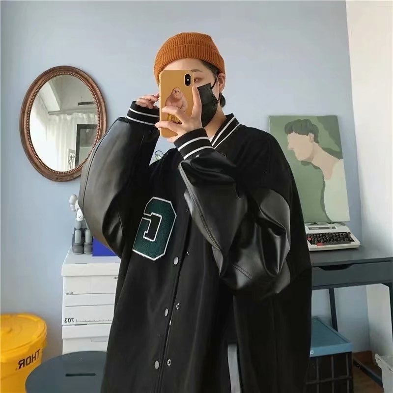 Hiphop jakna, slobodan kroj, zip zatvarač, bez ovratnika, poliester