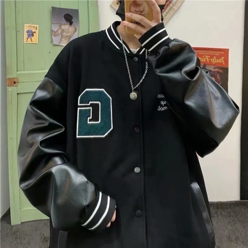 Hiphop jakna, slobodan kroj, zip zatvarač, bez ovratnika, poliester