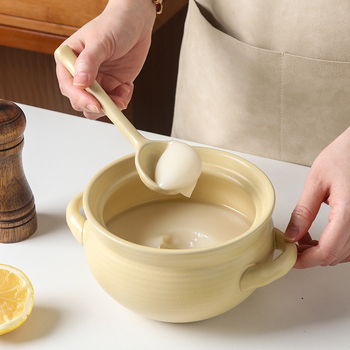 Κεραμικός κάδος λαδιού με δύο αφτιά, καπάκι και κουταλάκι, ιαπωνικού στυλ κουζίνας για υγρά καρυκεύματα, ανθεκτικό σε υψηλές θερμοκρασίες, δυνατότητα προσαρμογής