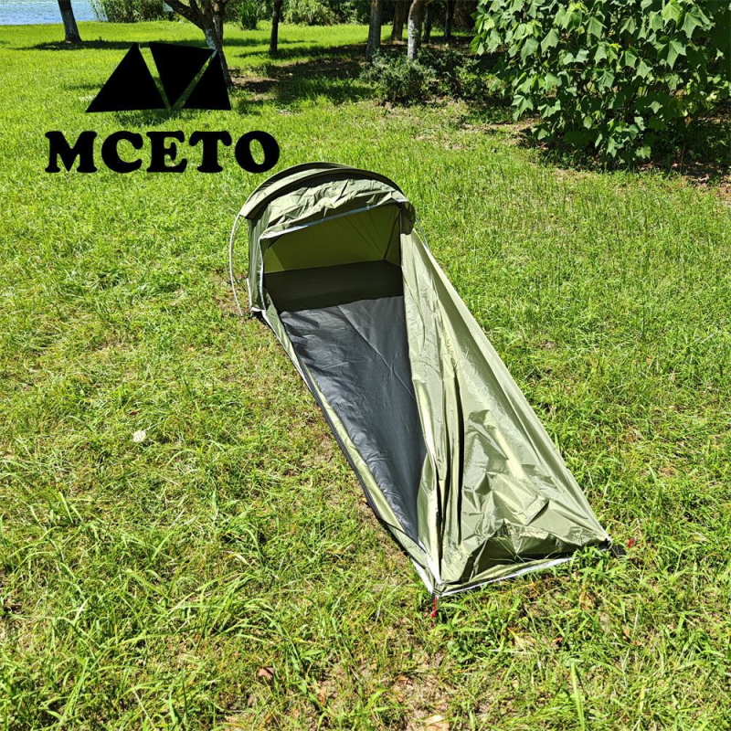 Μονοπρόσωπη υπερ-ελαφριά σκηνή τούνελ για κατασκήνωση τεσσάρων εποχών | 0,9 kg, αλουμινένιοι στύλοι, πολυεστέρας ανθεκτικός στα σχίματα