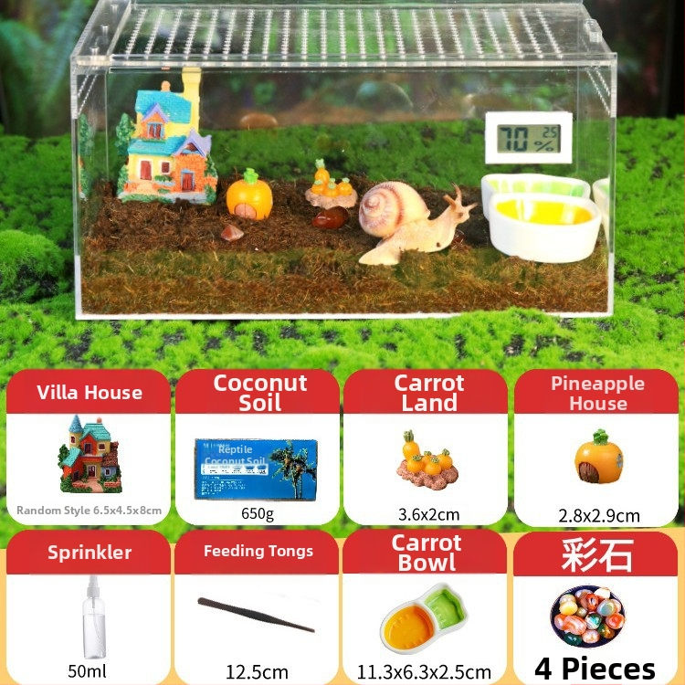 Plastový habitat pre malé zvieratá s hrubou priehľadnou izoláciou — škatuľka na chov