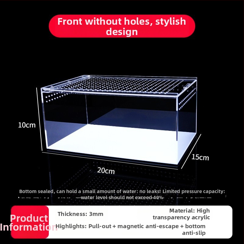 Habitat din plastic pentru animale mici, cu izolație transparentă groasă — cutie de creștere