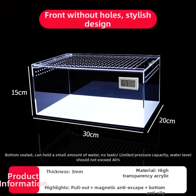 Habitat din plastic pentru animale mici, cu izolație transparentă groasă — cutie de creștere