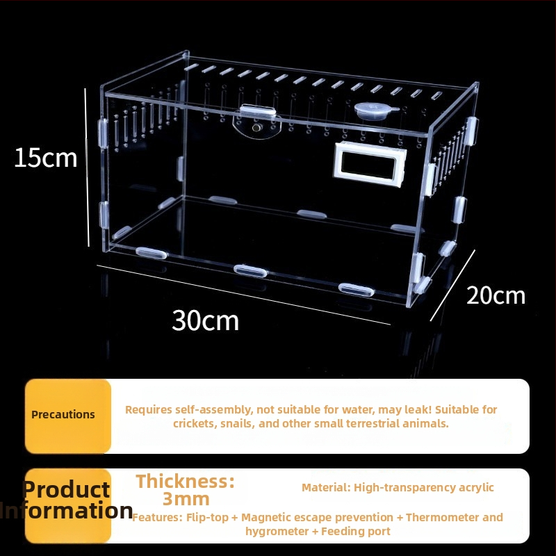 Habitat din plastic pentru animale mici, cu izolație transparentă groasă — cutie de creștere