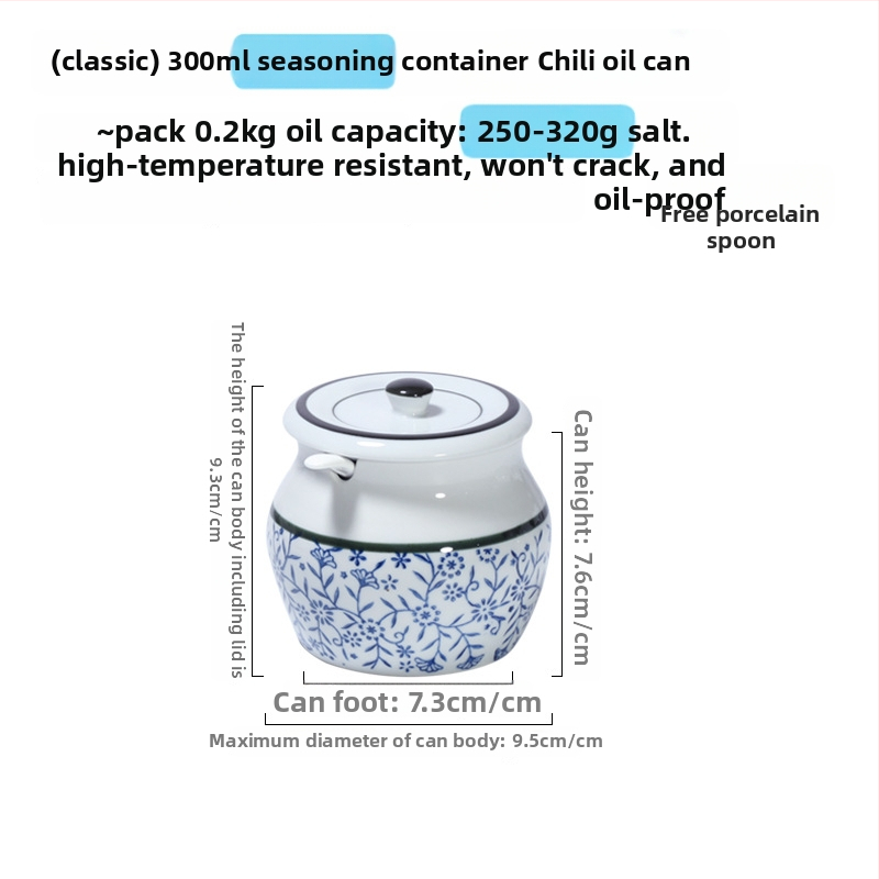 Keramická nádoba na koreniny s držadlom a vekom, pre tekuté dochucovadlá, klasický dizajn s dvomi ušami, nový čínsky štýl, prvotriedna kvalita