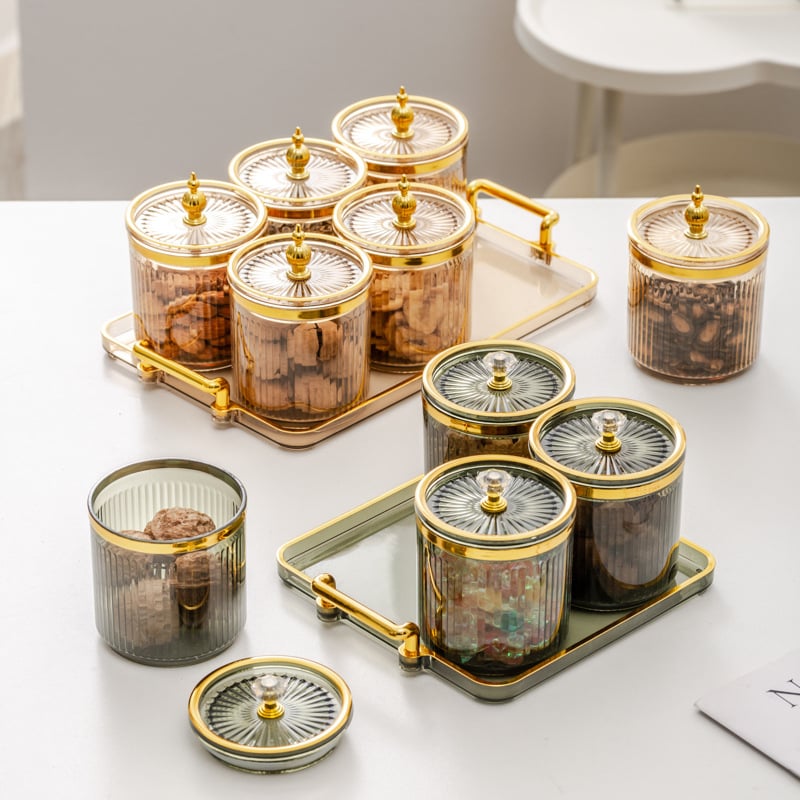 Σετ δοχείων αποθήκευσης μπαχαρικών – πλαστικά δοχεία με σφράγιση κατά της υγρασίας για στερεά μπαχαρικά