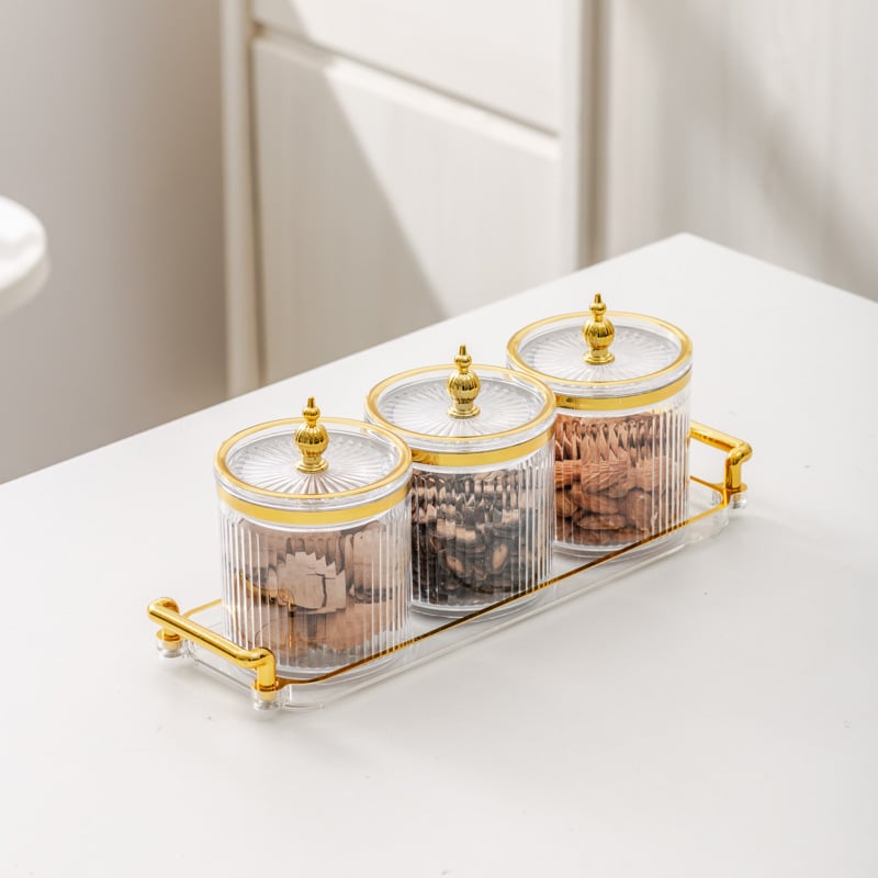 Σετ δοχείων αποθήκευσης μπαχαρικών – πλαστικά δοχεία με σφράγιση κατά της υγρασίας για στερεά μπαχαρικά