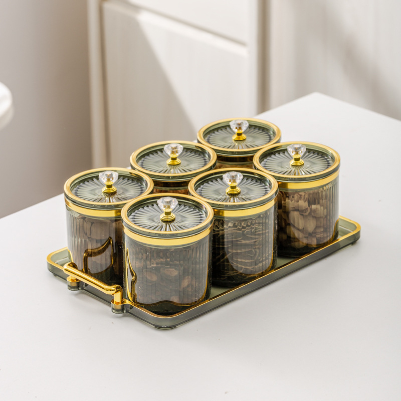 Σετ δοχείων αποθήκευσης μπαχαρικών – πλαστικά δοχεία με σφράγιση κατά της υγρασίας για στερεά μπαχαρικά