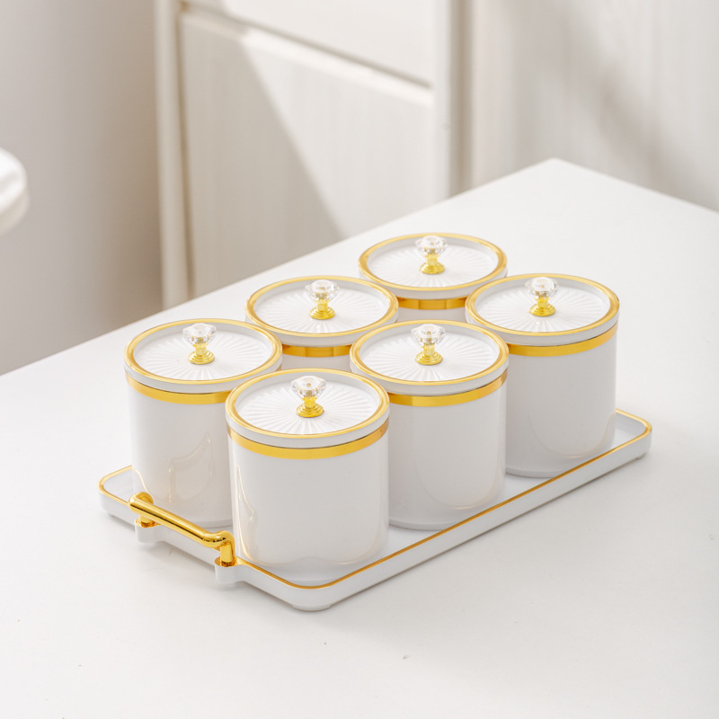 Σετ δοχείων αποθήκευσης μπαχαρικών – πλαστικά δοχεία με σφράγιση κατά της υγρασίας για στερεά μπαχαρικά