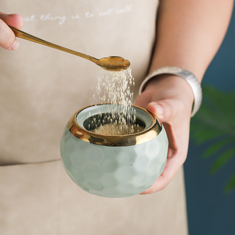 Σετ κεραμικών βάζων μπαχαρικών για λάδι, αλάτι, σάλτσα και ξύδι