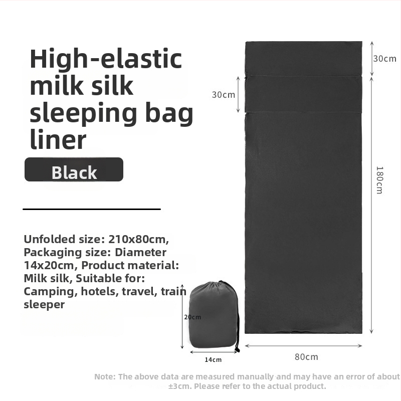 Putni liner za vreću za spavanje – Milk Silk tkanina, stil omotnice, za odrasle, težina 0.3 kg