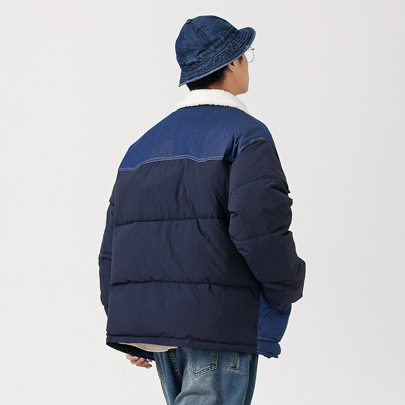 Pamukom punjeni kaput s fleece podstavom, zatvarač na zip, Vinylon Odale tkanina, japanskog stila