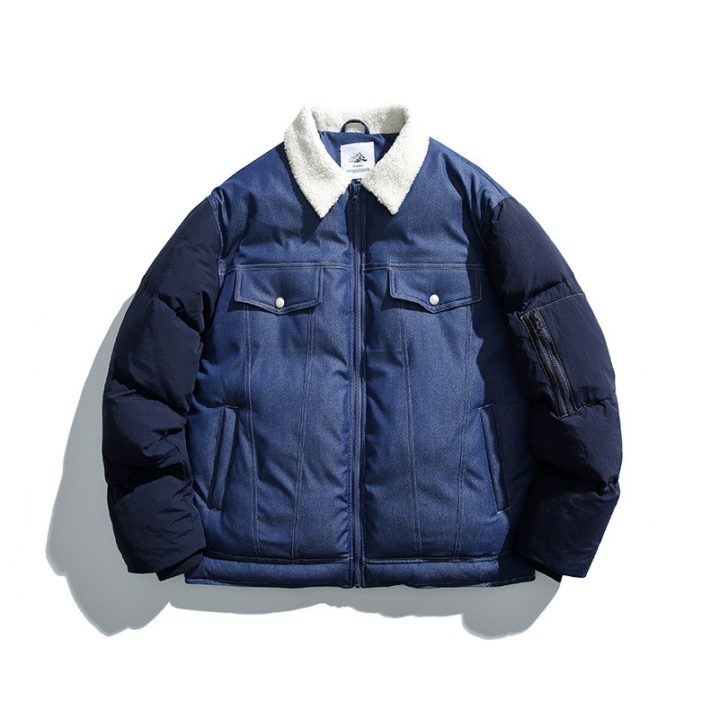 Pamukom punjeni kaput s fleece podstavom, zatvarač na zip, Vinylon Odale tkanina, japanskog stila