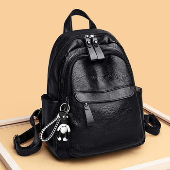Ženski ruksak od PU kože, velike kapacitete, vodootporan, zatvorenog otvora, unutarnja pretinica za telefon