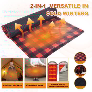 Febory Електрическо одеяло за автомобил и дом, 5V, 10W