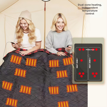 Elektrická prikrývka na kempovanie s napájaním z vozidla, 5V, 10W, 5 stupňov výkonu, syntetické vlákno