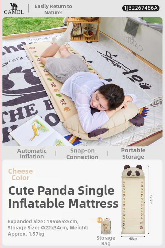 Υπαίθρια αυτοφούσκωτη υπνόστρωμα για κάμπινγκ, διπλό (συνδέεται), ανθεκτικό στην υγρασία, παχύτερο και ζεστό – Camel Panda συνεταιρισμένη μάρκα
