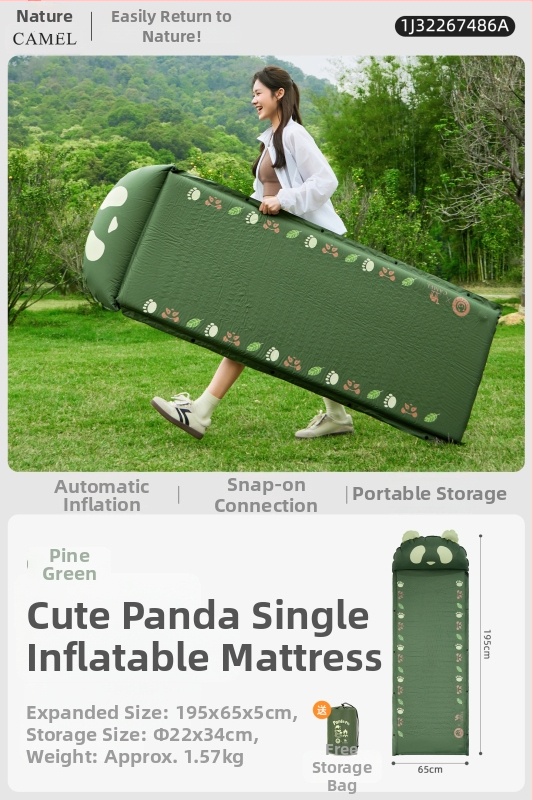 Υπαίθρια αυτοφούσκωτη υπνόστρωμα για κάμπινγκ, διπλό (συνδέεται), ανθεκτικό στην υγρασία, παχύτερο και ζεστό – Camel Panda συνεταιρισμένη μάρκα