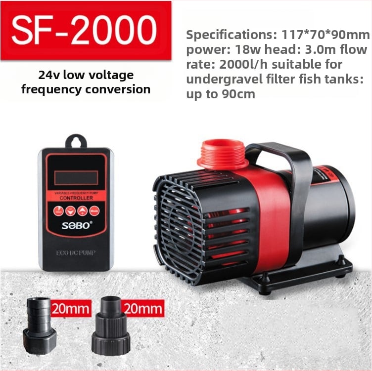 SOBO potopna pumpa s promjenjivom frekvencijom za cirkulaciju vode u akvariju za ribe — oksigenacija, težina 2 kg