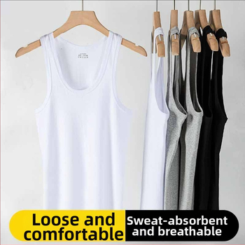 Мъжки потник от памук, 90–95% памук, кръгло деколте, средна плътност 181–200 г/м²