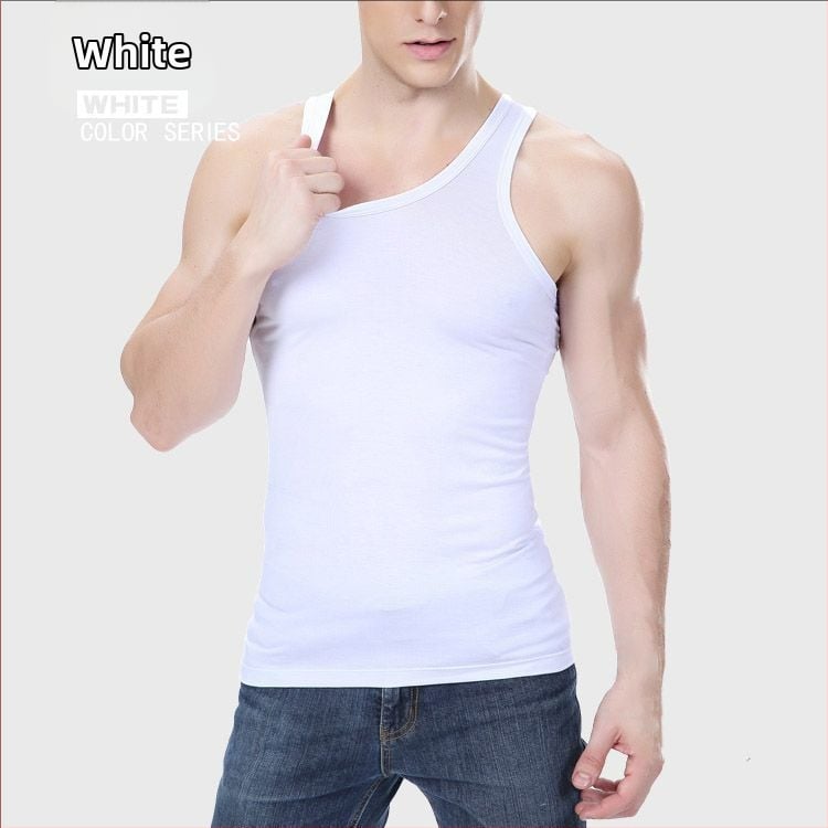 Мъжки потник от памук, 90–95% памук, кръгло деколте, средна плътност 181–200 г/м²