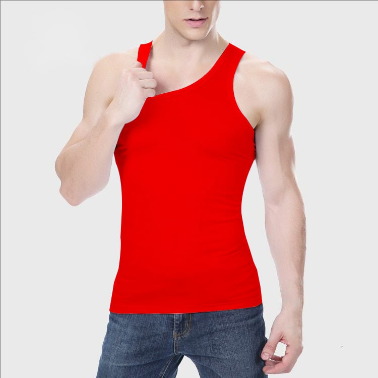 Мъжки потник от памук, 90–95% памук, кръгло деколте, средна плътност 181–200 г/м²