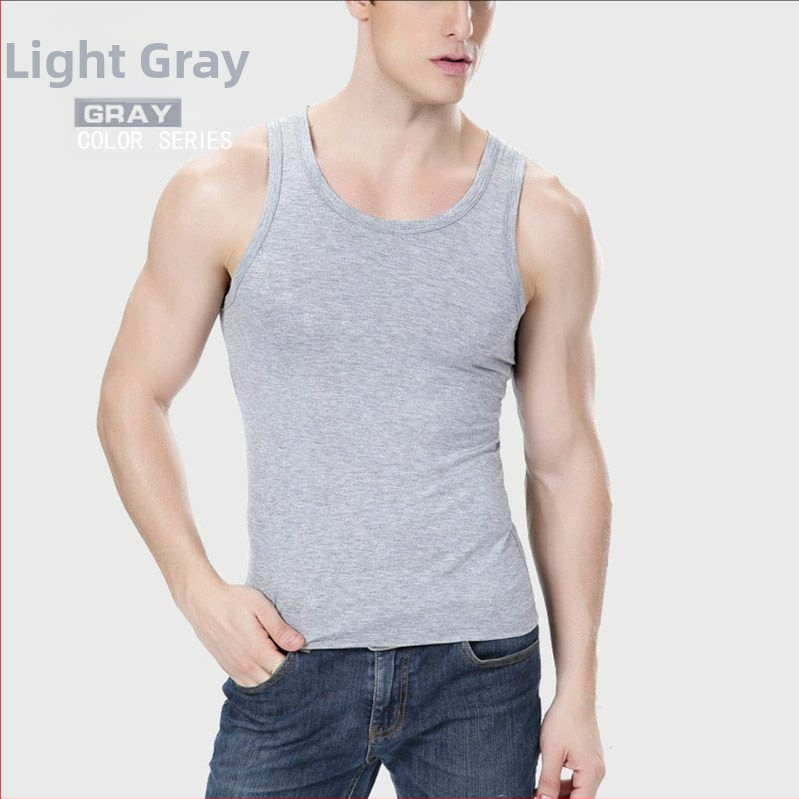 Мъжки потник от памук, 90–95% памук, кръгло деколте, средна плътност 181–200 г/м²