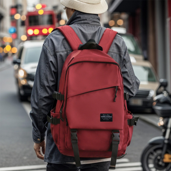 Rucsac din nylon, unisex, pentru muncă și școală – laptop de 15 inch, capacitate sub 20 L, respirabil, bretele curbate