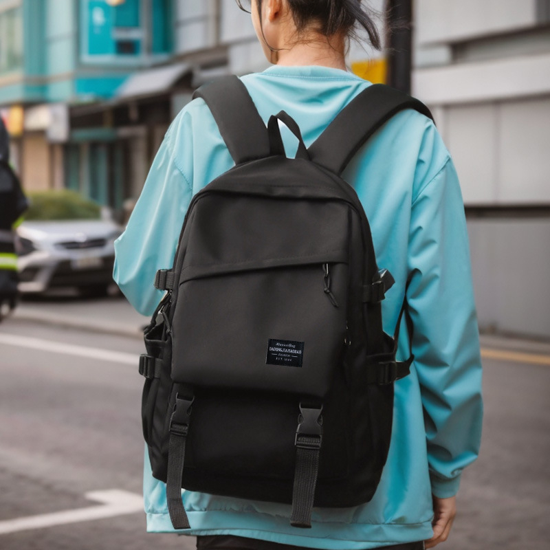 Rucsac din nylon, unisex, pentru muncă și școală – laptop de 15 inch, capacitate sub 20 L, respirabil, bretele curbate