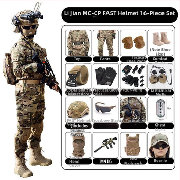 Παιδικό σετ καμουφλάζ για στρατιωτική εκπαίδευση – συνθετικό μείγμα ινών, αδιάβροχο και ανθεκτικό στον άνεμο, καμουφλάζ, φθινόπωρο, unisex