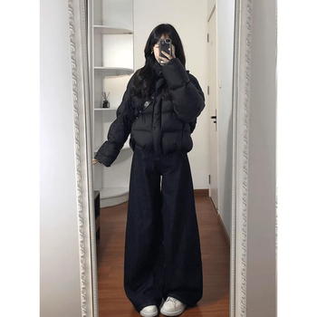 Качулесто пухено яке с дебела изолация, акрилна смес 30-50%, дълги ръкави, зима 2025