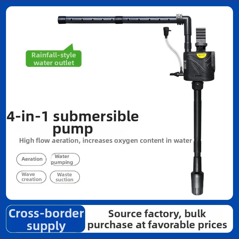 Jinlijia 3 v 1 ponorné filtračné čerpadlo pre akvárium – tichý chod, zabudovaná aerácia a cirkulácia vody
