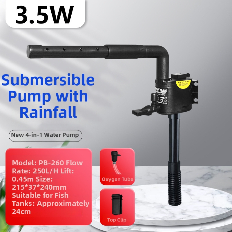 Jinlijia 3 v 1 ponorné filtračné čerpadlo pre akvárium – tichý chod, zabudovaná aerácia a cirkulácia vody