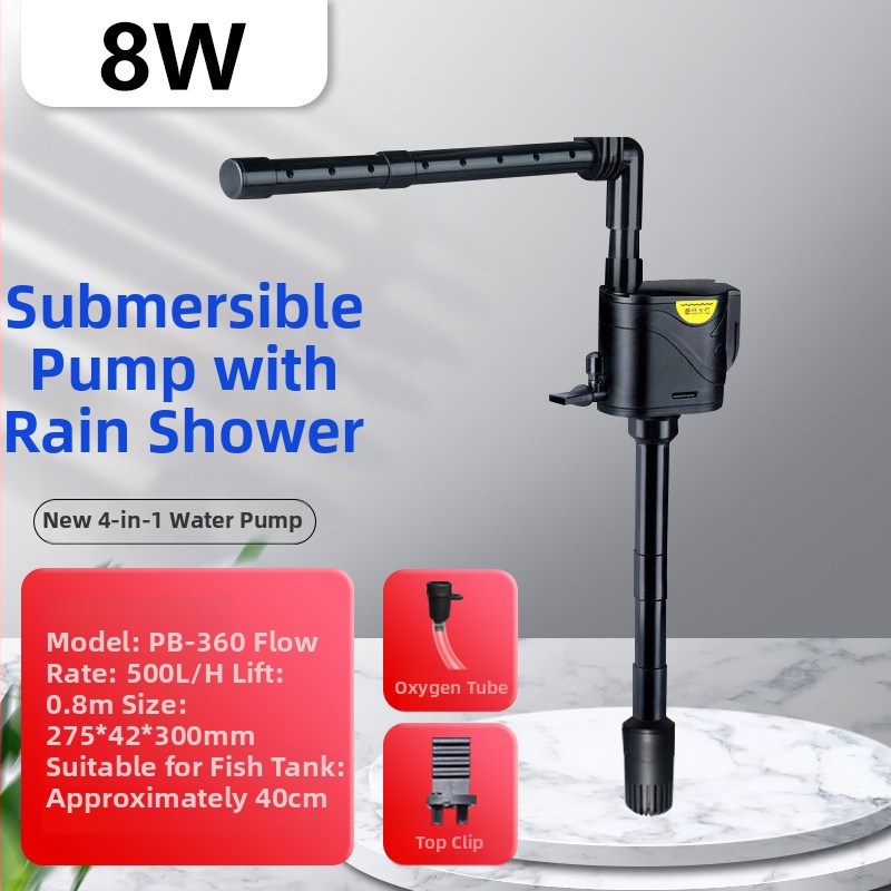 Jinlijia 3 v 1 ponorné filtračné čerpadlo pre akvárium – tichý chod, zabudovaná aerácia a cirkulácia vody