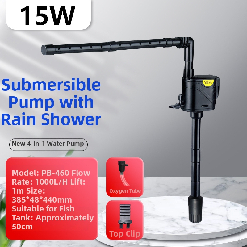 Jinlijia 3 v 1 ponorné filtračné čerpadlo pre akvárium – tichý chod, zabudovaná aerácia a cirkulácia vody