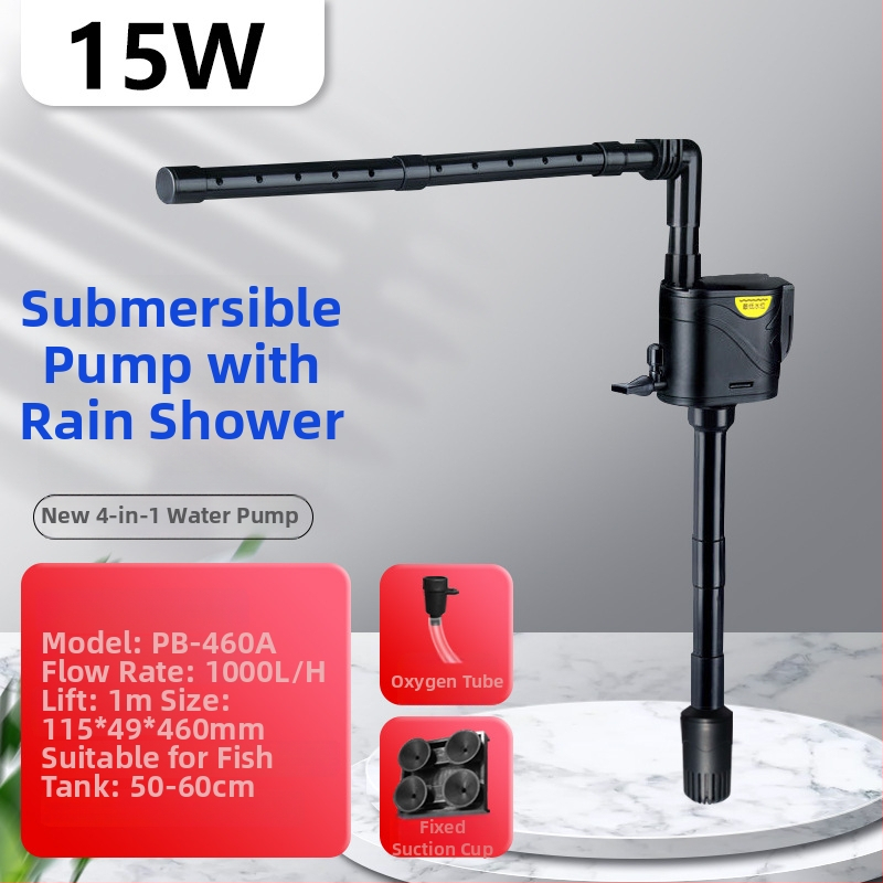 Jinlijia 3 v 1 ponorné filtračné čerpadlo pre akvárium – tichý chod, zabudovaná aerácia a cirkulácia vody