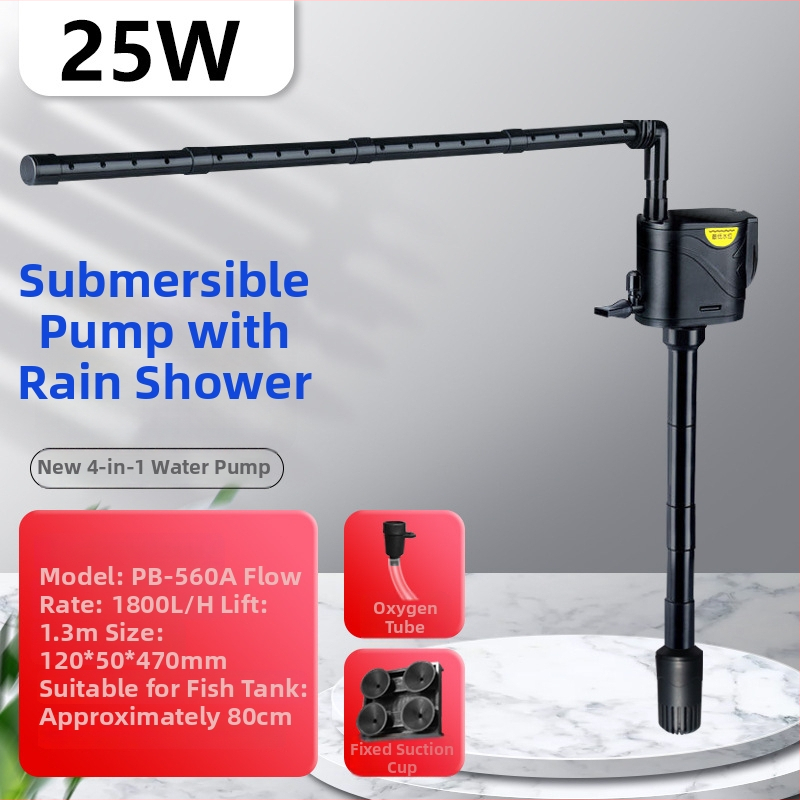 Jinlijia 3 v 1 ponorné filtračné čerpadlo pre akvárium – tichý chod, zabudovaná aerácia a cirkulácia vody