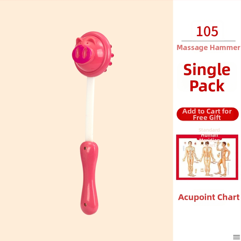Χειροκίνητο διπλής όψης μασάζ σφυρί για υγεία και φυσική κατάσταση; πλαστικό σώμα, 210 g, σχεδίαση οικογενειακού τύπου, προσαρμοστικό