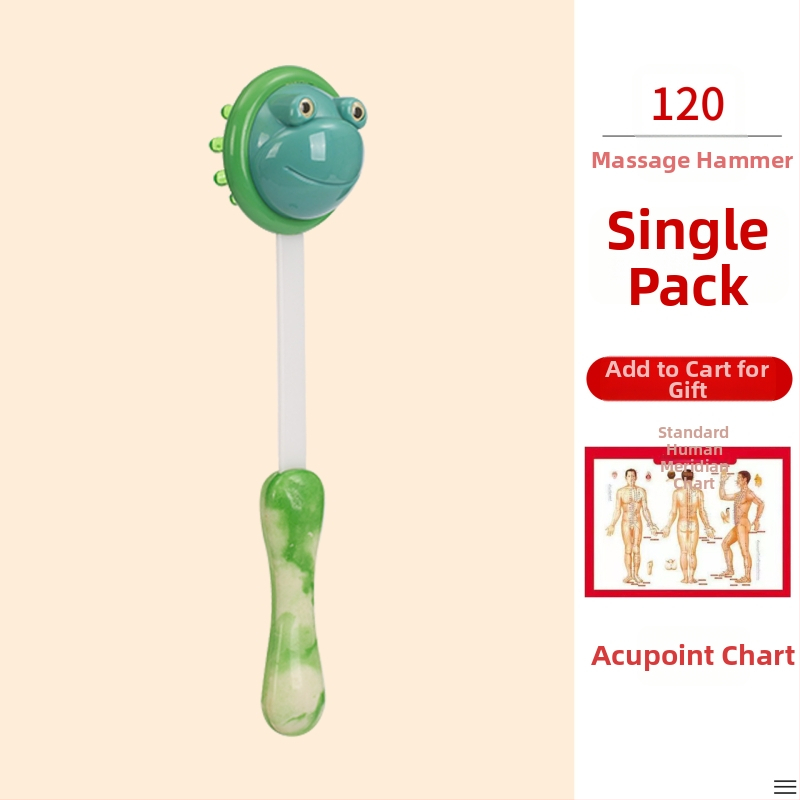 Χειροκίνητο διπλής όψης μασάζ σφυρί για υγεία και φυσική κατάσταση; πλαστικό σώμα, 210 g, σχεδίαση οικογενειακού τύπου, προσαρμοστικό