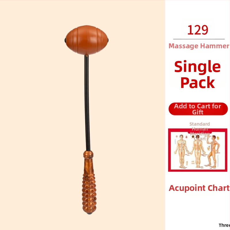 Χειροκίνητο διπλής όψης μασάζ σφυρί για υγεία και φυσική κατάσταση; πλαστικό σώμα, 210 g, σχεδίαση οικογενειακού τύπου, προσαρμοστικό