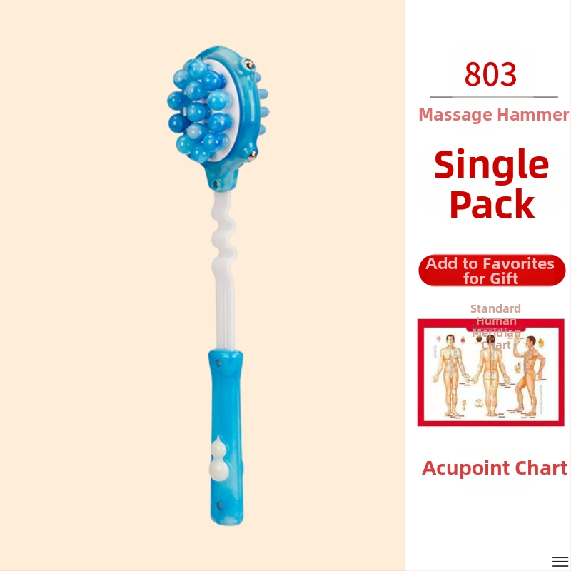 Χειροκίνητο διπλής όψης μασάζ σφυρί για υγεία και φυσική κατάσταση; πλαστικό σώμα, 210 g, σχεδίαση οικογενειακού τύπου, προσαρμοστικό