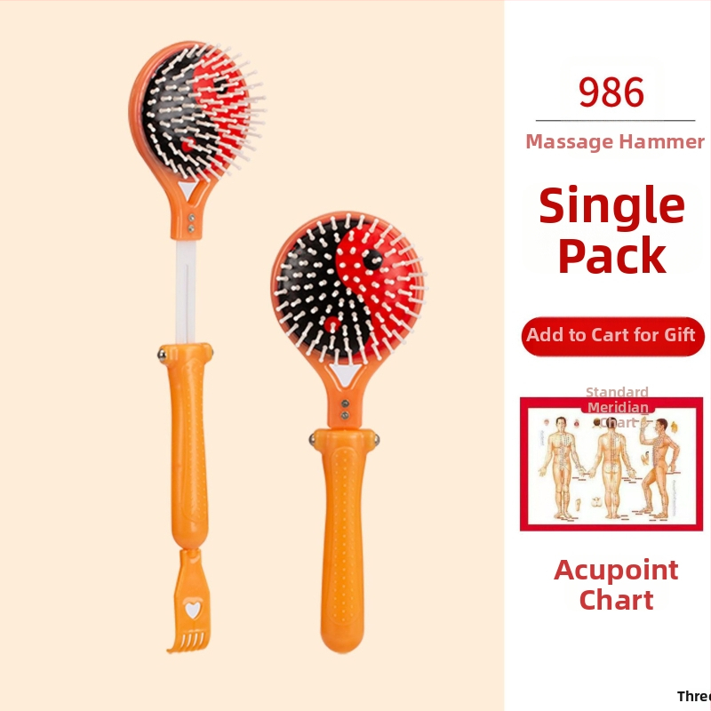 Χειροκίνητο διπλής όψης μασάζ σφυρί για υγεία και φυσική κατάσταση; πλαστικό σώμα, 210 g, σχεδίαση οικογενειακού τύπου, προσαρμοστικό