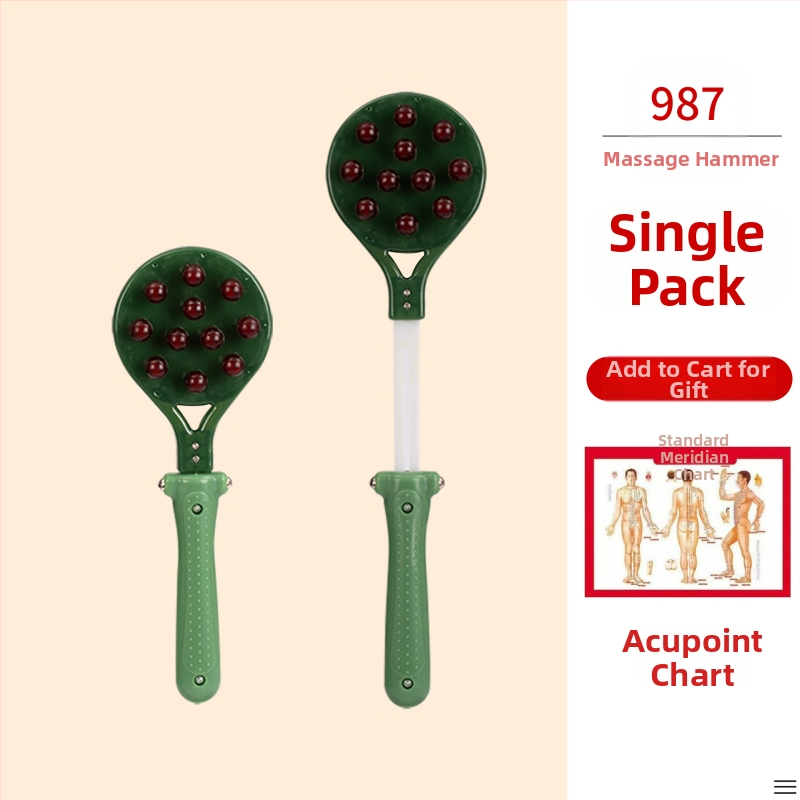 Χειροκίνητο διπλής όψης μασάζ σφυρί για υγεία και φυσική κατάσταση; πλαστικό σώμα, 210 g, σχεδίαση οικογενειακού τύπου, προσαρμοστικό