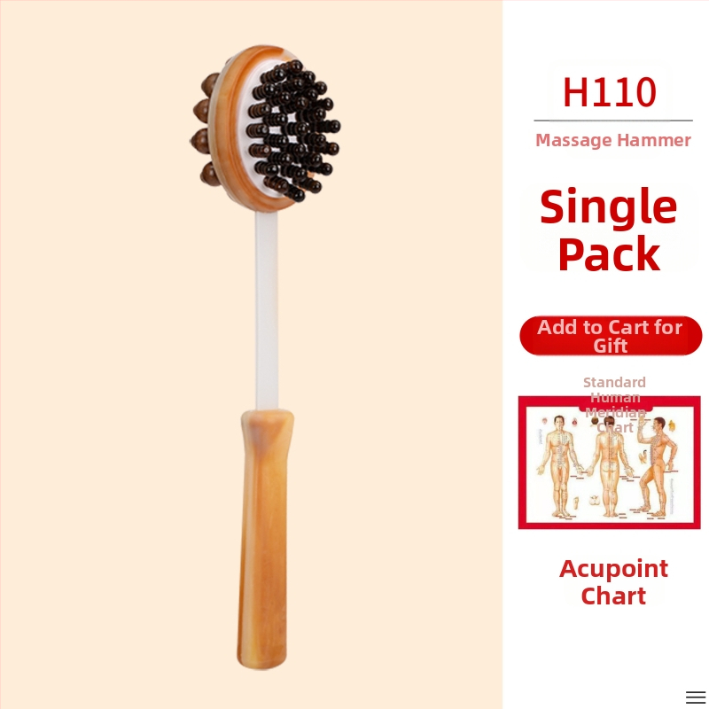 Χειροκίνητο διπλής όψης μασάζ σφυρί για υγεία και φυσική κατάσταση; πλαστικό σώμα, 210 g, σχεδίαση οικογενειακού τύπου, προσαρμοστικό