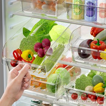 Κουτί αποθήκευσης ψυγείου, πλαστικό, μοντέρνο μινιμαλιστικό σχέδιο, μοντέλο 00240.