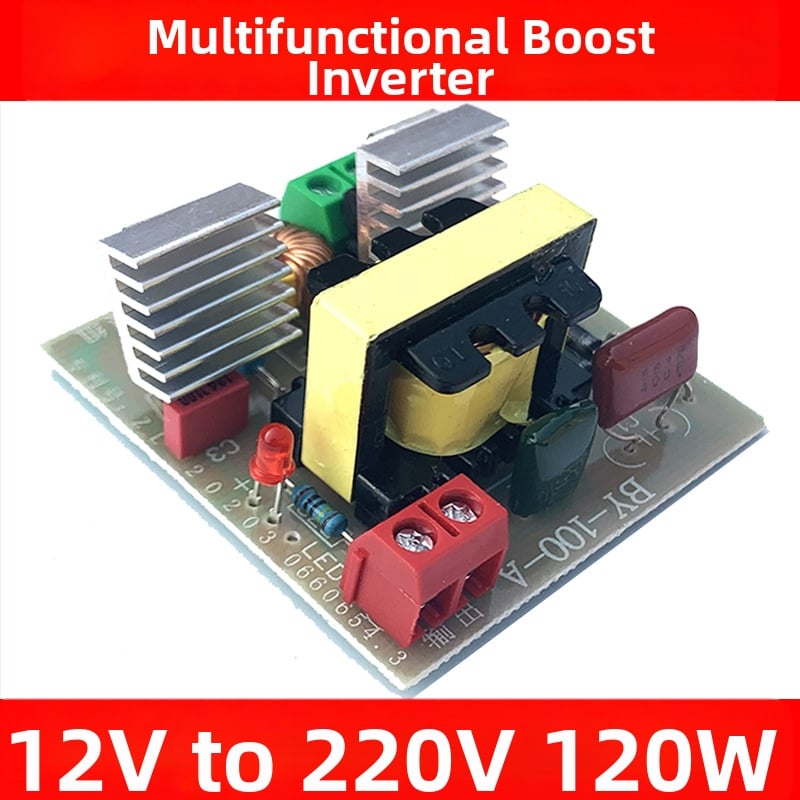DC-AC Batériový invertor 12V na 220V, 120W, prepínaný zdroj pre vonkajšie núdzové osvetlenie