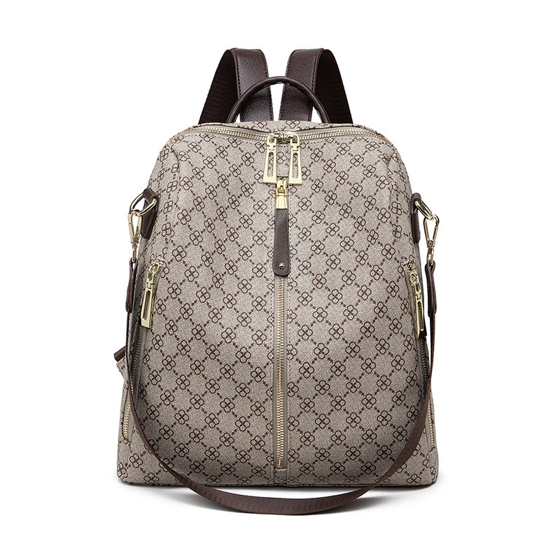 Rucsac PVC în stil Street Trend, închidere cu fermoar; buzunare interioare: buzunar ascuns cu fermoar, buzunar pentru telefon și buzunar pentru documente; rezistent la uzură