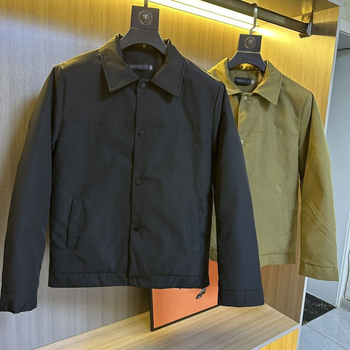 Muški pamučni kaput s reverom, slim kroj, zatvarač, fleece podstava, punjenje od imitacije svile i pamuka