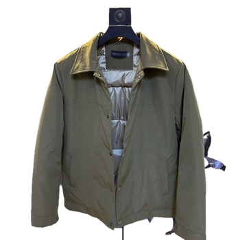 Muški pamučni kaput s reverom, slim kroj, zatvarač, fleece podstava, punjenje od imitacije svile i pamuka